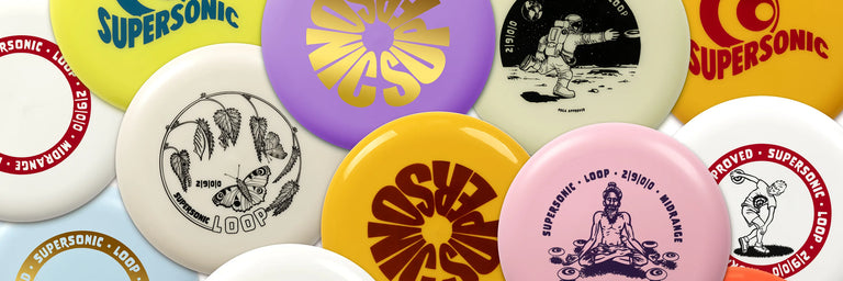 forskellige discs fra supersonic i collage